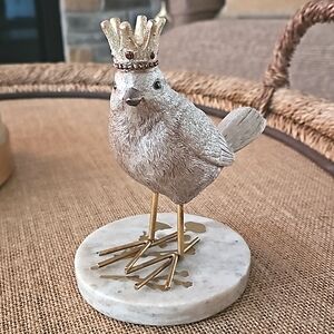 Renaissance Crowned Bird Statue Decor